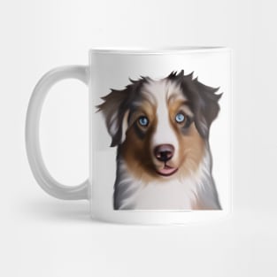 Cute Australian Shepherd Drawing Mug